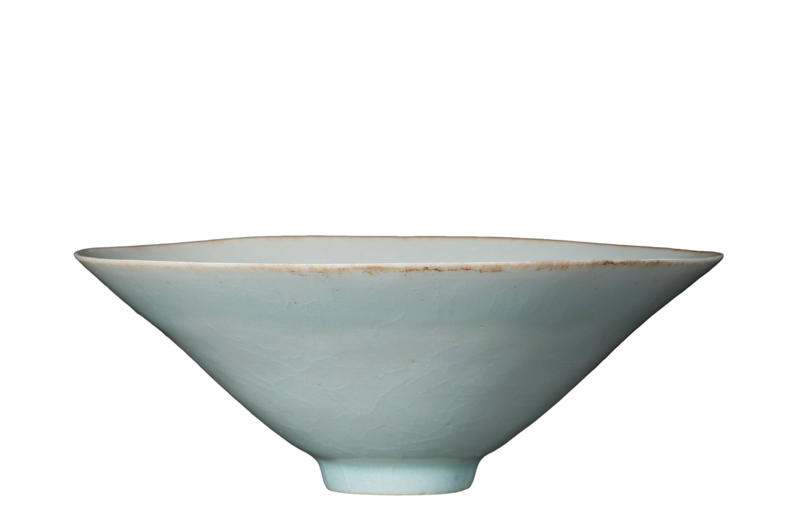 Song Dynasty Hutian Kiln Yingqing Celadon Carved Floral Conical Bowl,12th-13th century Chinese: Dimensions:Mouth Diameter 16.5cm(6.50in),Overall Height 6cm(2.36in),12-13th century Song Qingbai ceramicCondition & Provenance:The bowl is fully intact with no cracks, chips or restoration. The origin