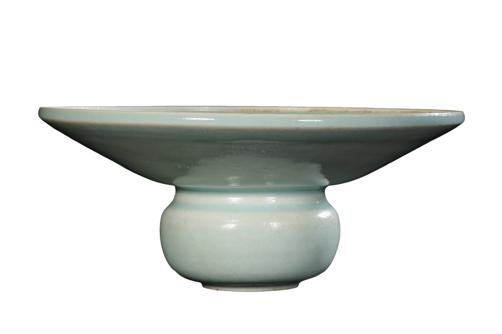 Song Dynasty Hutian Kiln Yingqing Celadon Moulded Floral Stemmed Spittoon,12th-13th century Chinese (1 of 10)