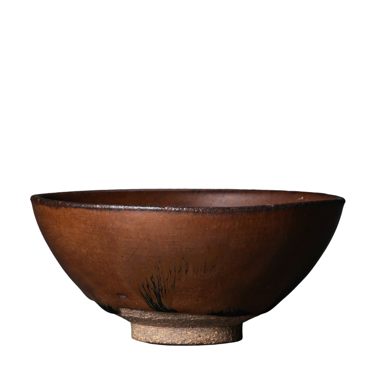 Song Dynasty,Jizhou Kiln Russet?Brown Splashed?Glaze Teabowl (1 of 9)