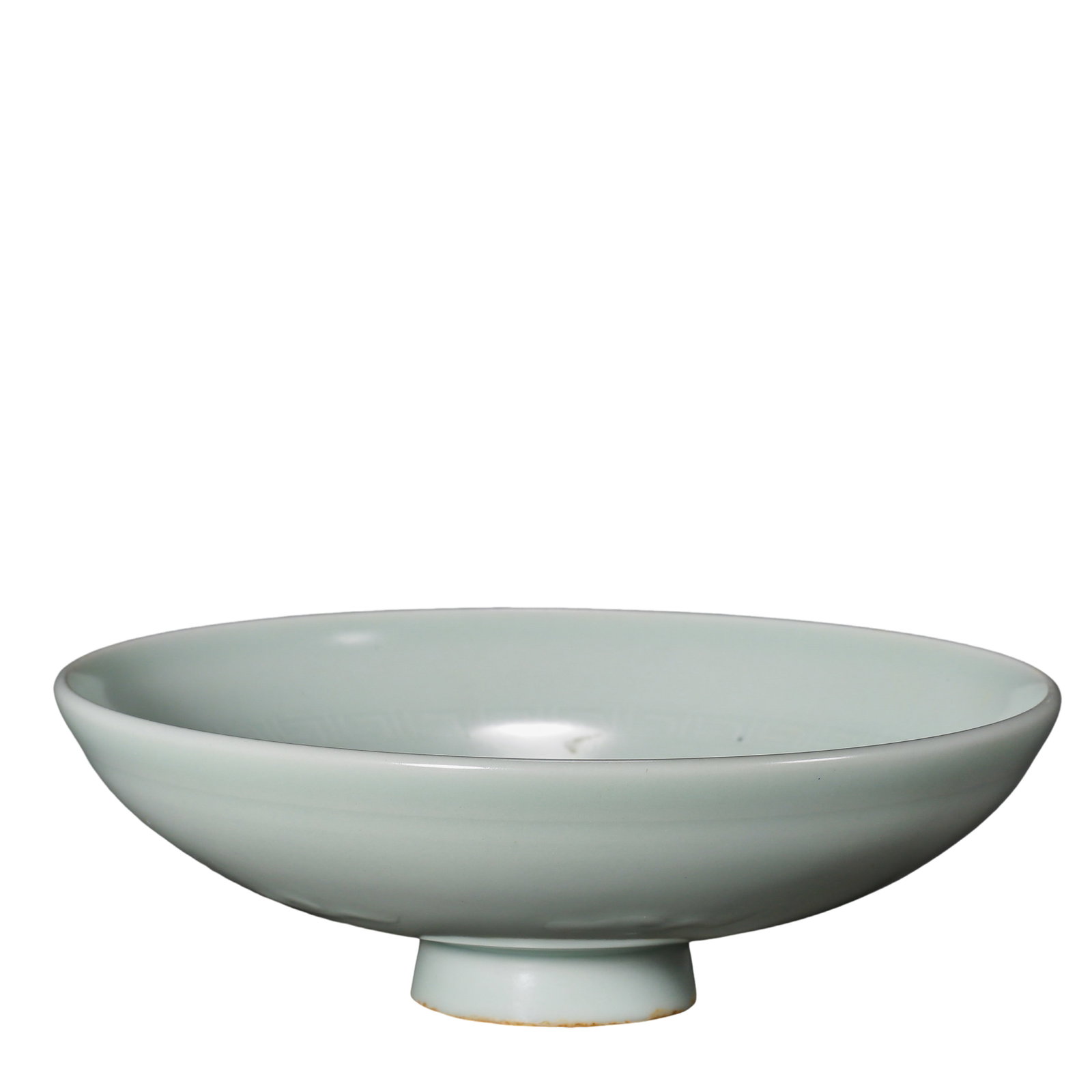 Yuan Dynasty,Shufu Glaze Mould?Printed Dragon?and?Cloud Stem Bowl: Dimensions?Height 5 cm (2 in), Rim Diameter 16 cm (6?1/4 in),13th?14th CenturyCondition & Provenance?Fully preserved intact, glossy glaze in great condition, minor natural kiln speck inside bowl, age?