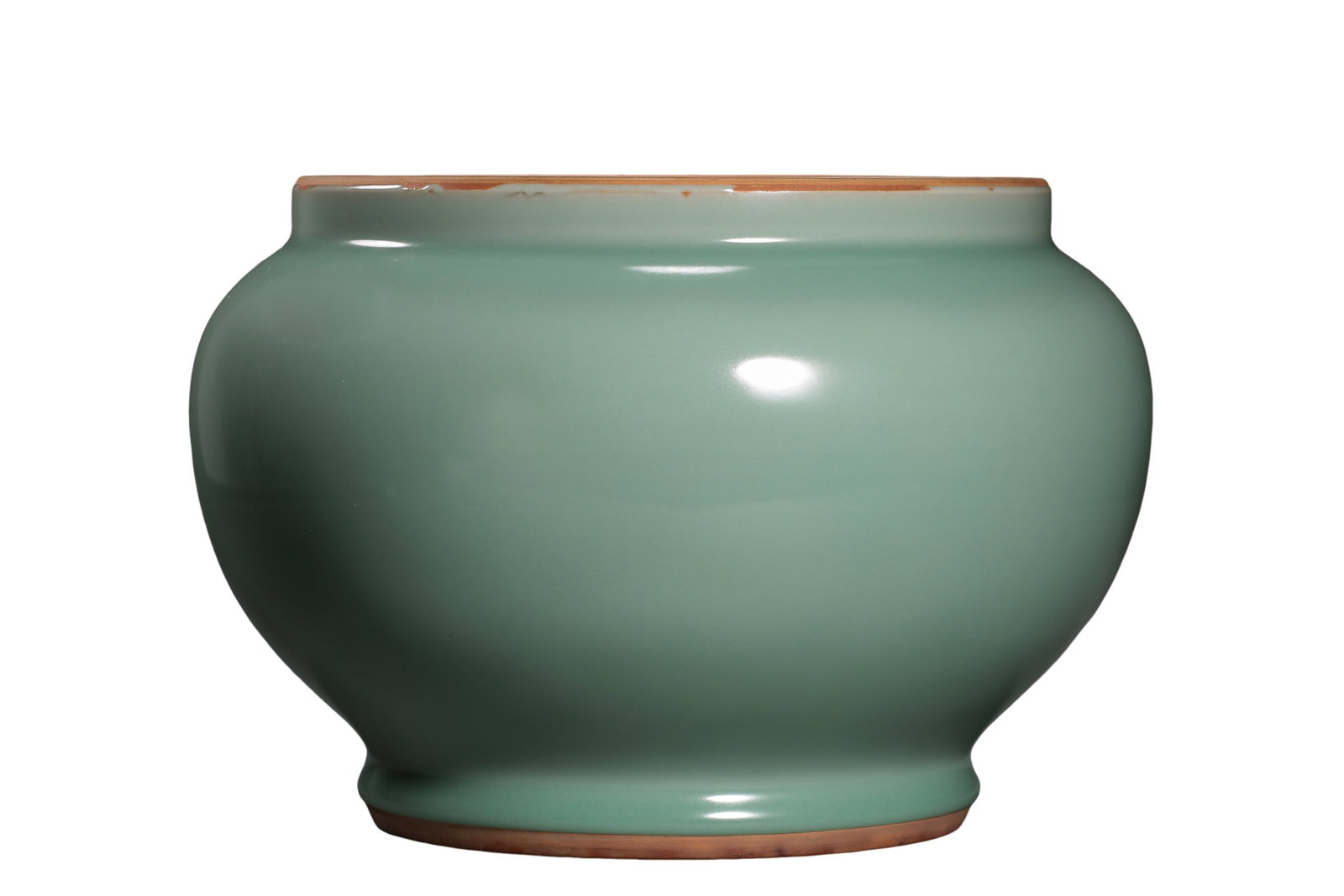 Yuan Dynasty Longquan Kiln Large Jar with Powder Celadon Glaze (1 of 10)