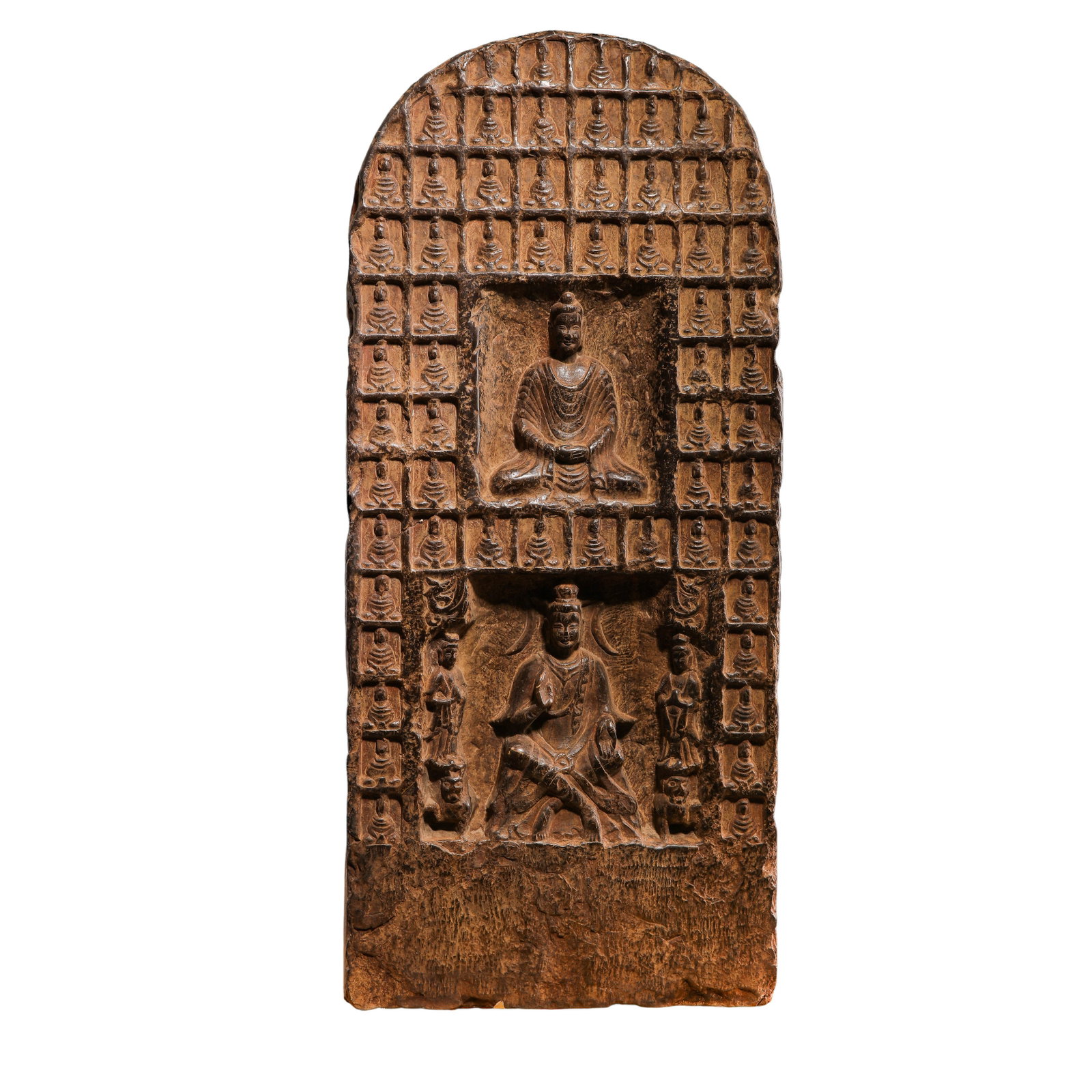Northern Wei Thousand-Buddha Stone Stele Carved with Shakyamuni and Maitreya Statues, Northern Wei (1 of 6)