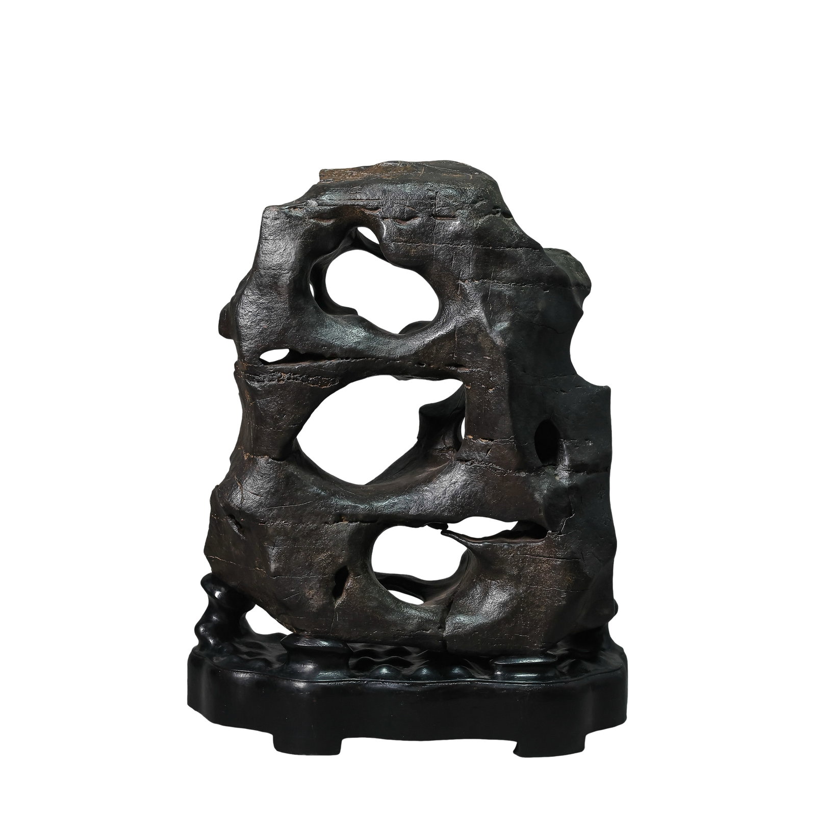 Qing Dynasty Inscribed Lingbi Viewing Stone "Remote Shadow of Empty Mountain" Scholar’s Peak (1 of 12)