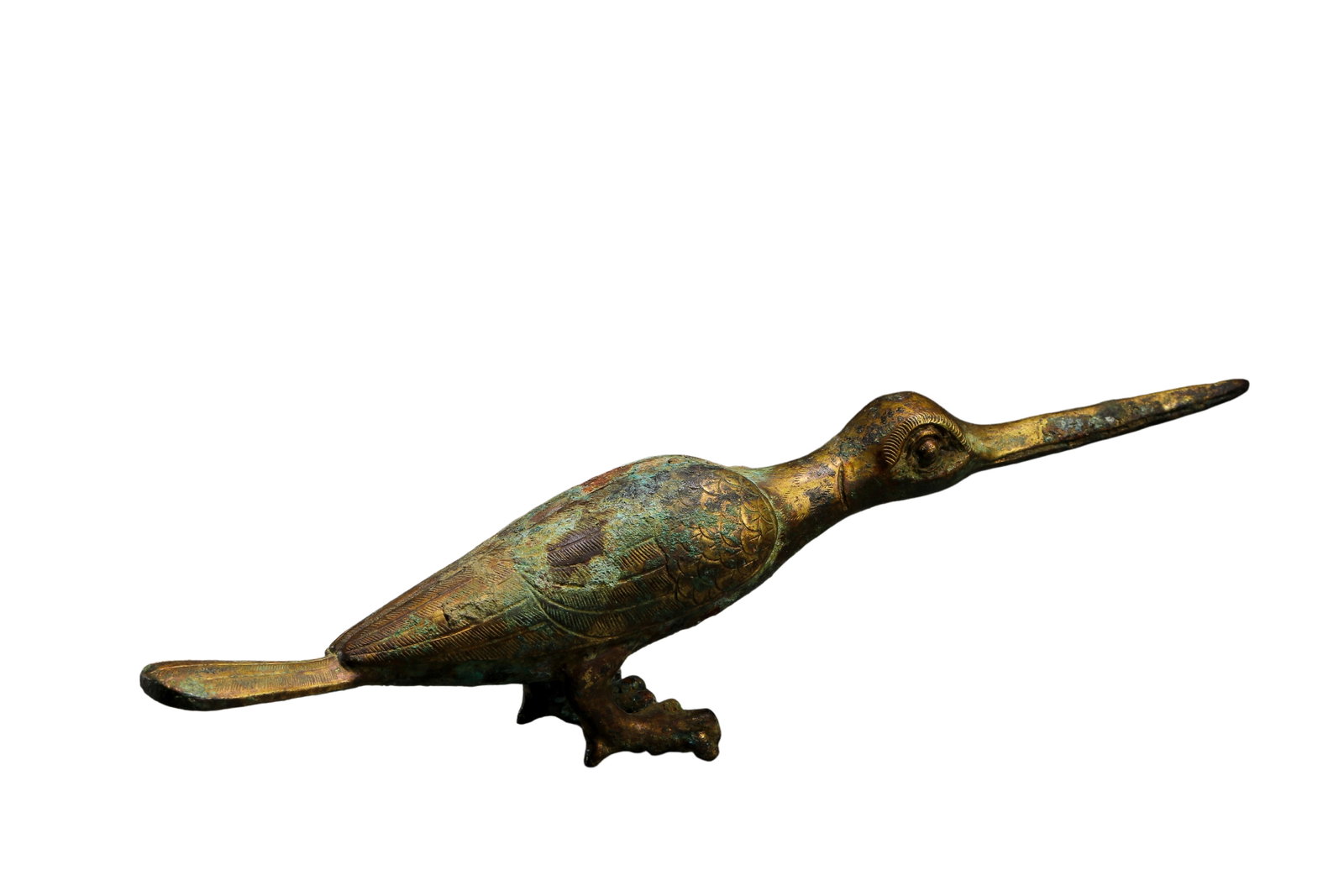 Han Dynasty Gilt Bronze Woodpecker Ornament,2nd Century BCE - 2nd Century CE (1 of 4)