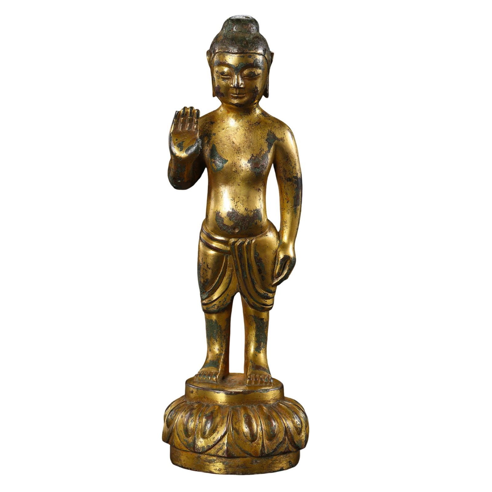 Goryeo?Dynasty Gilt?Bronze Standing Shakyamuni Buddha,10th?14th Century (1 of 11)