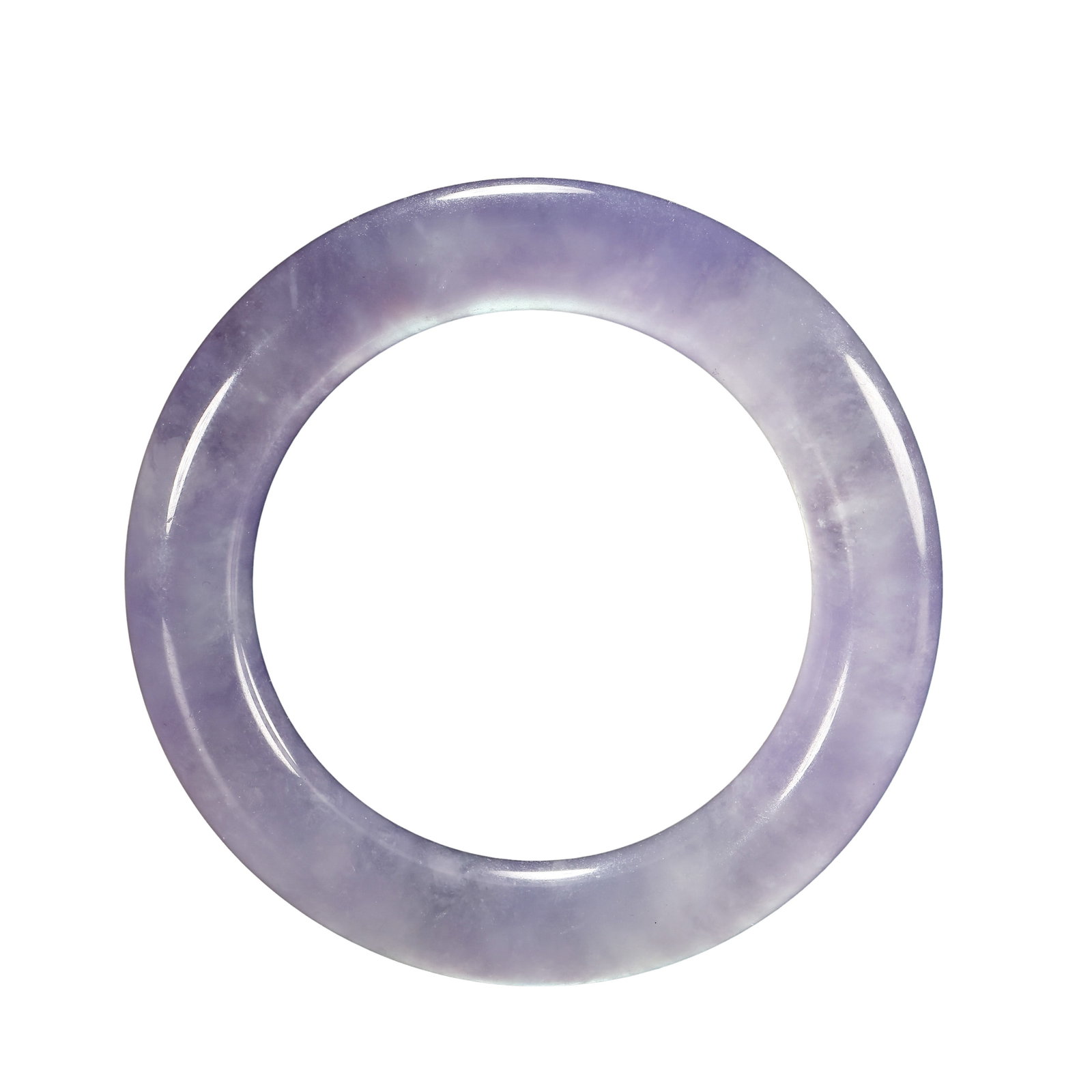Qing Dynasty High-Ice Lavender Violet Jadeite Round Fortune Bangle,Qing Dynasty,19th Century (1 of 8)