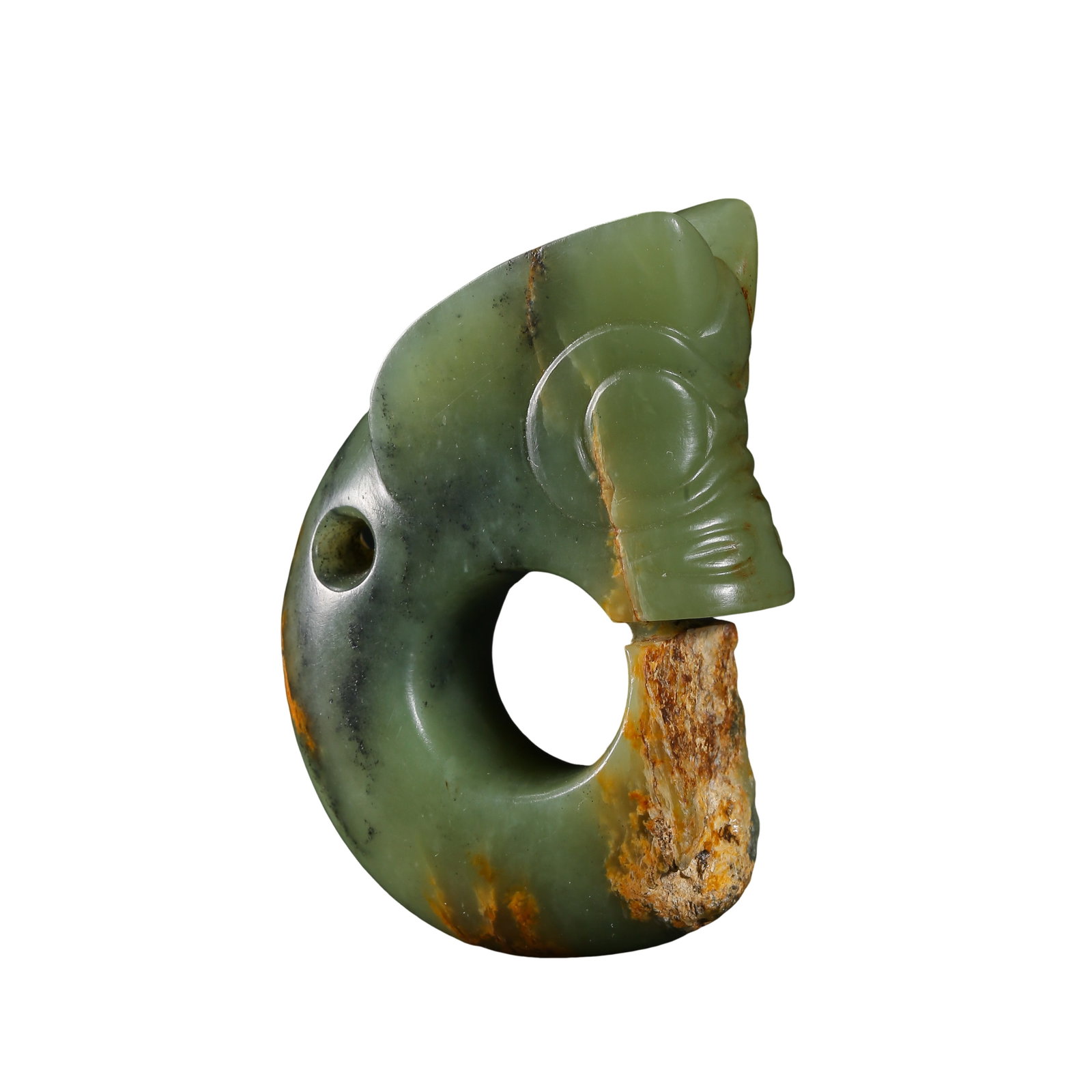Hongshan Culture River?Worn Jade Pig?Dragon,Neolithic Age, (1 of 7)