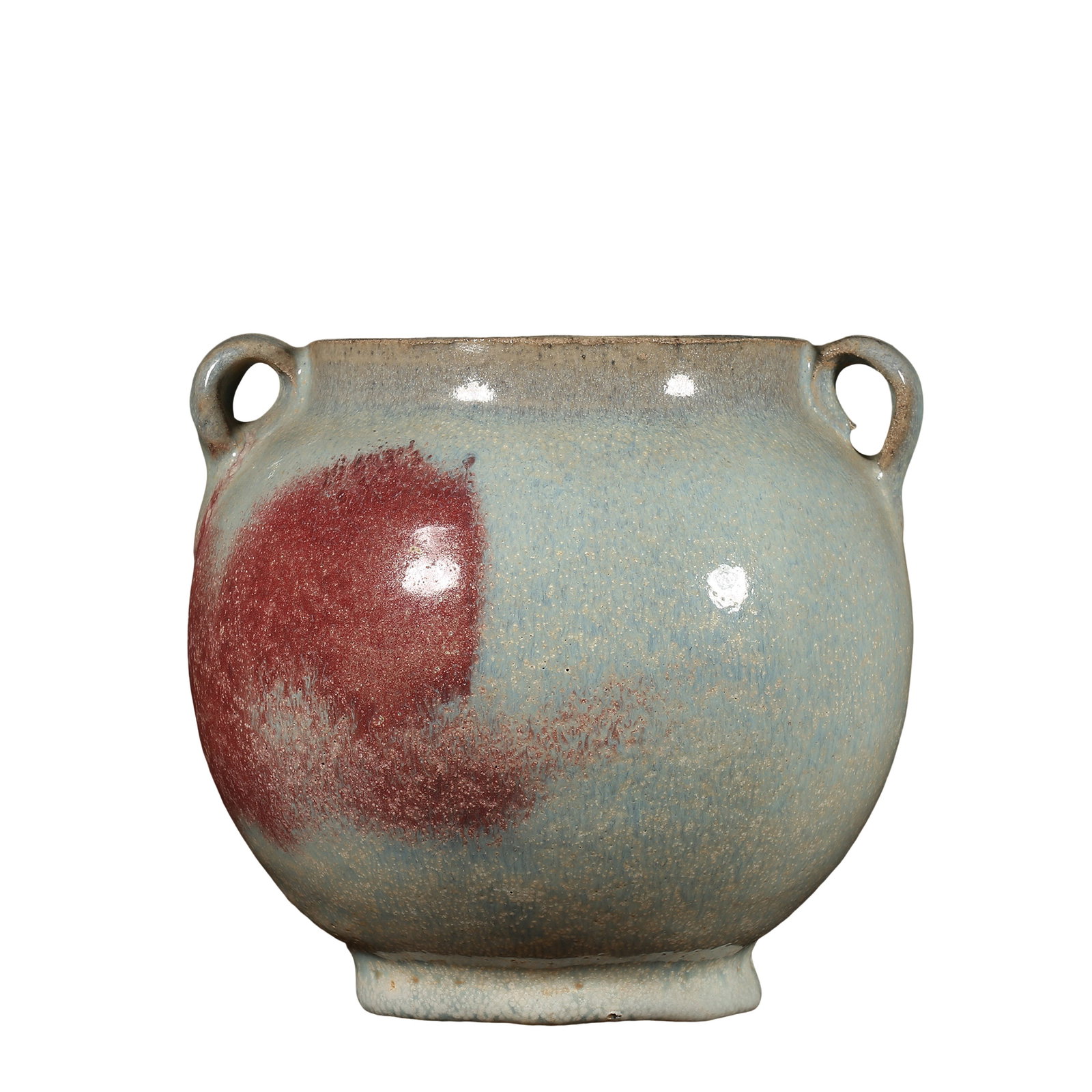 Jun?Kiln Sky?Blue Glazed Jar with Purple?Splash and Twin Lugs,Yuan Dynasty,13th?14th Century (1 of 13)