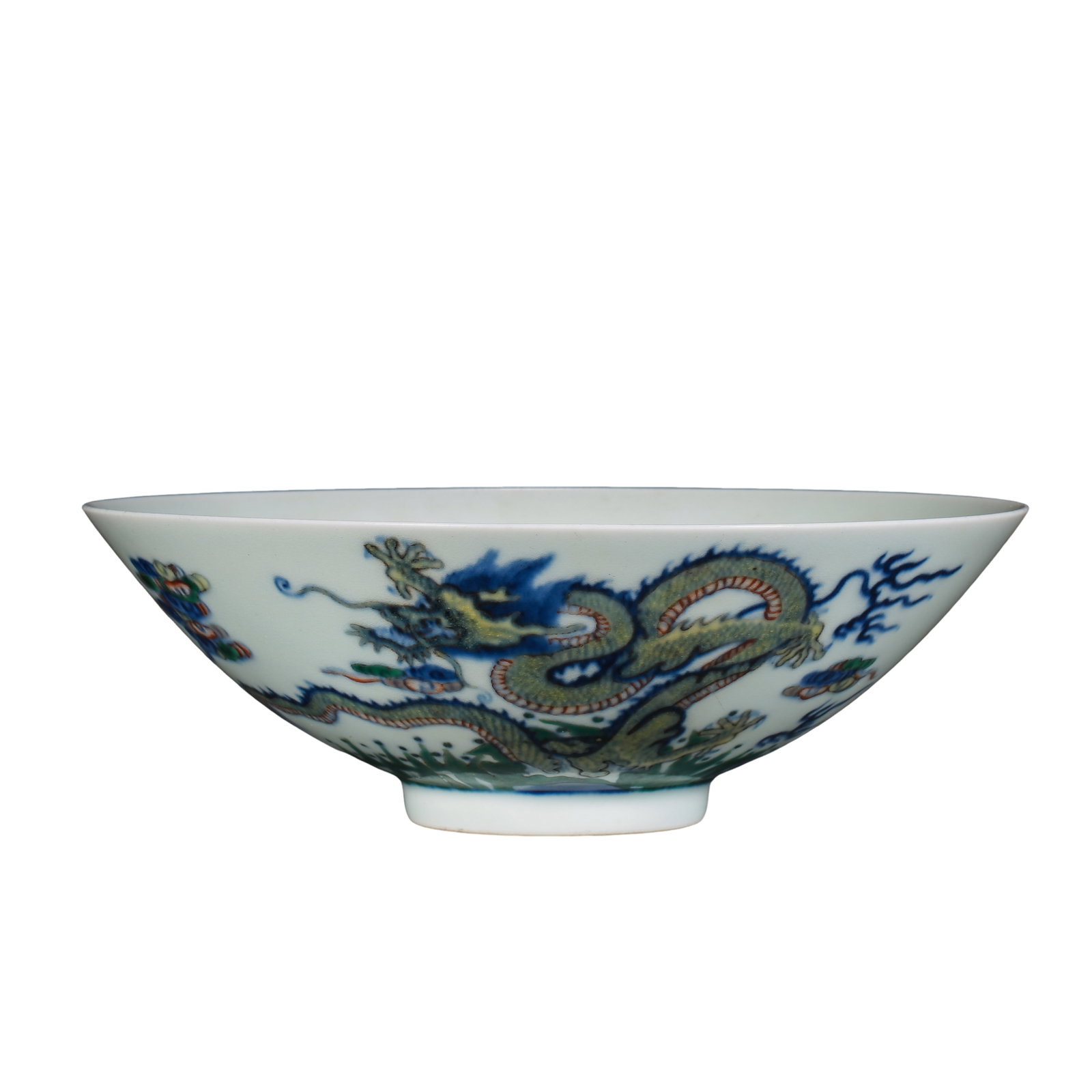 A Doucai Dragon?Patterned Bowl, Mark and Period of Yongzheng, Qing Dynasty (1 of 9)