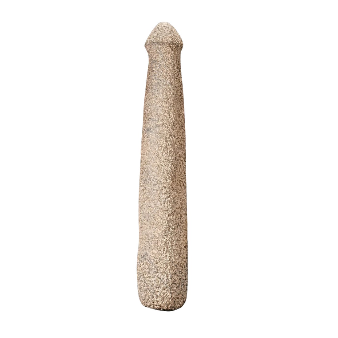 Hongshan Culture Stone Fertility Ritual Votive,3500?3000 BCE,: Dimensions:Length 32cm(12.60in),Weight 1535g,3500?3000 BCEcondition & Provenance:Carved and chiseled from a single solid hard?stone block,this artifact is fully whole with no breaks,losses or restored