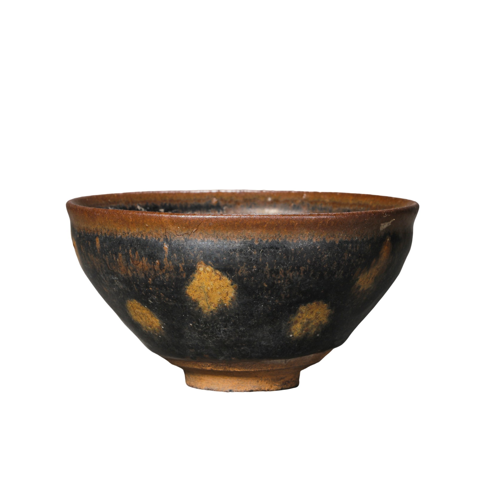 Song?Dynasty Jizhou?Kiln Tortoise?Shell?Glaze Spotted Tea Bowl (1 of 9)
