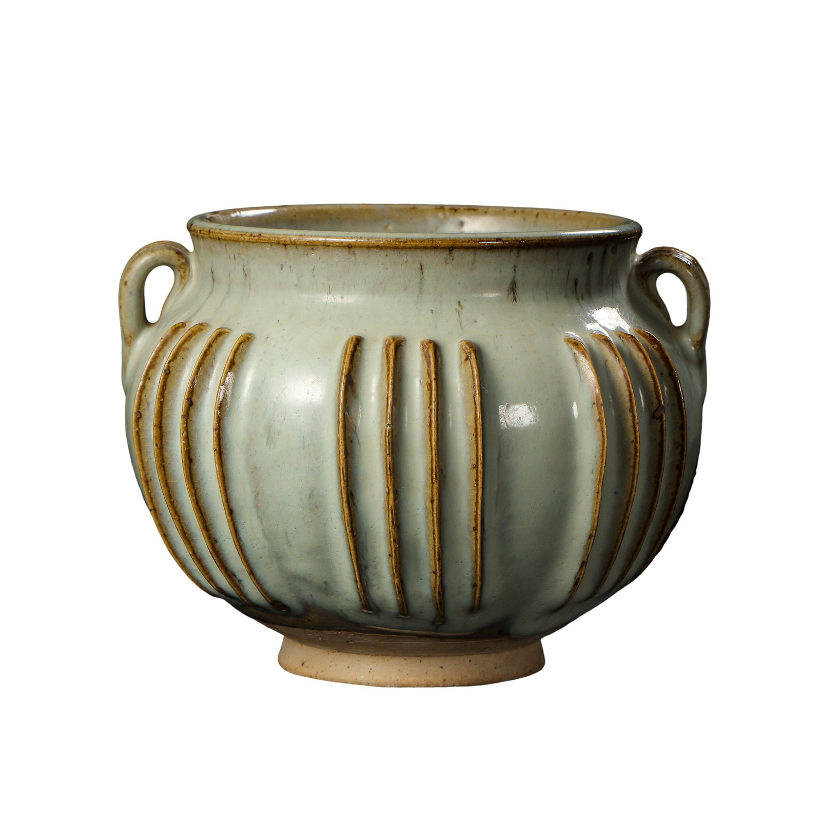 Jun?Style Ribbed Two?Handled Jar,Yuan Dynasty (1 of 11)