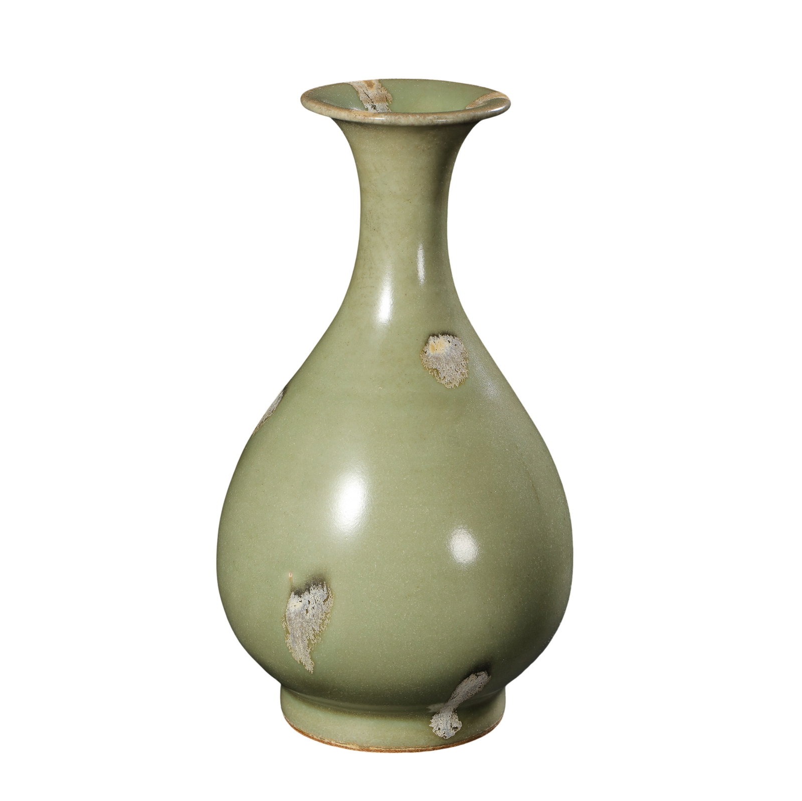 Longquan Celadon Splashed?Glaze Yuhuchun Vase,Yuan Dynasty: Dimensions:Height 19cm (7?1/2in)Condition & Provenance:Alright,let’s take a thorough look at this genuine Yuan?era Longquan celadon splashed?glaze yuhuchun vase,this gorgeous antique has made it thr