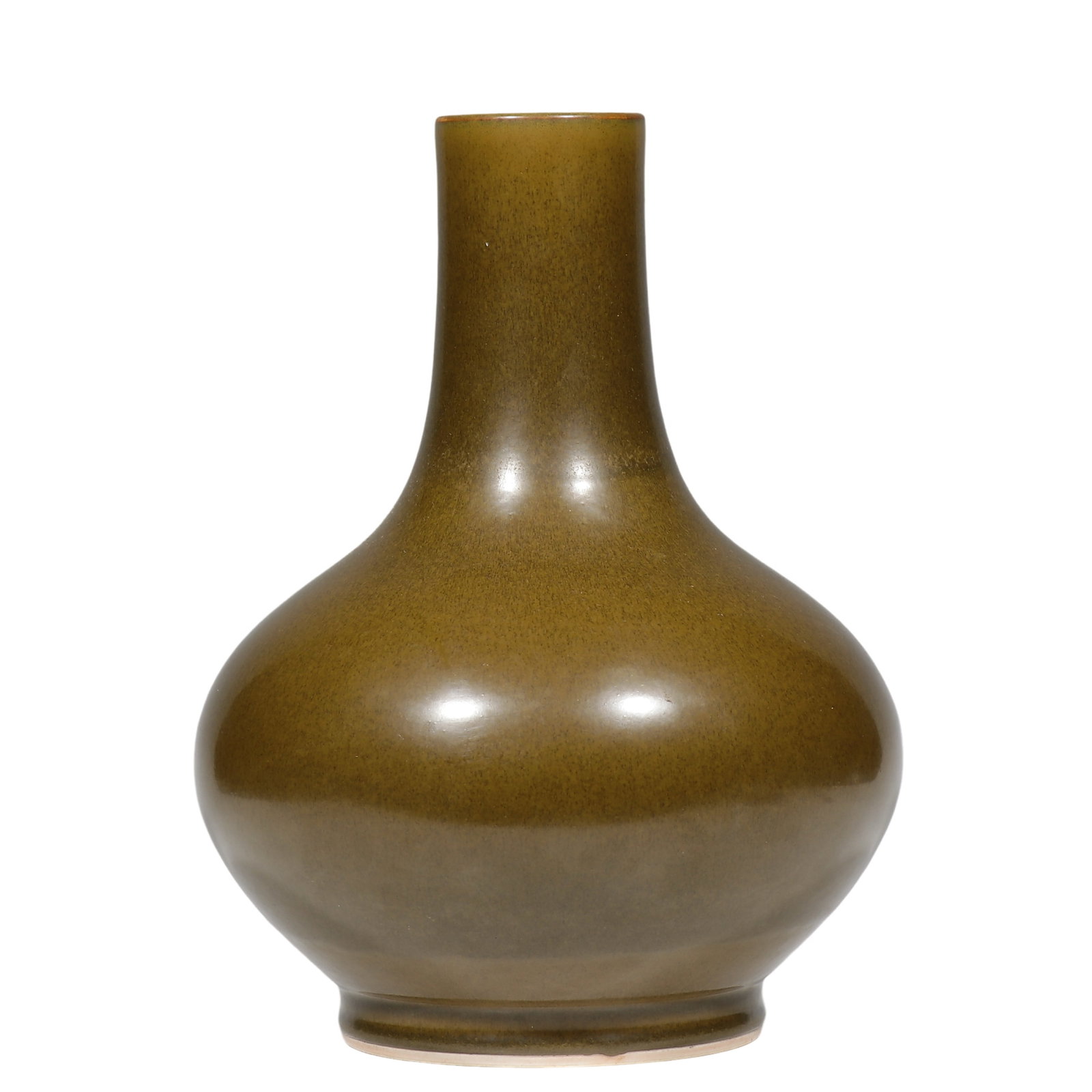 Guangxu Period,Qing Dynasty,19th Century,A Tea?Dust?Glazed Bixie?Form Vase: Dimensions?Height 33cm(12.99 in),Mouth Diameter 7.6cm(2.99 in),Base Diameter 13.2cm(5.20 in),19th Century Condition & Provenance?Fully intact. Smooth even glaze with fine yellow?brown speckles through