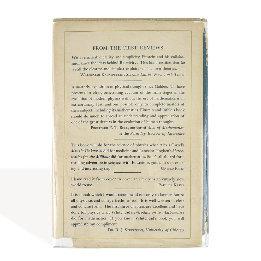 ALBERT EINSTEIN SIGNED "THE EVOLUTION OF PHYSICS" BOOK, 1954 - 4
