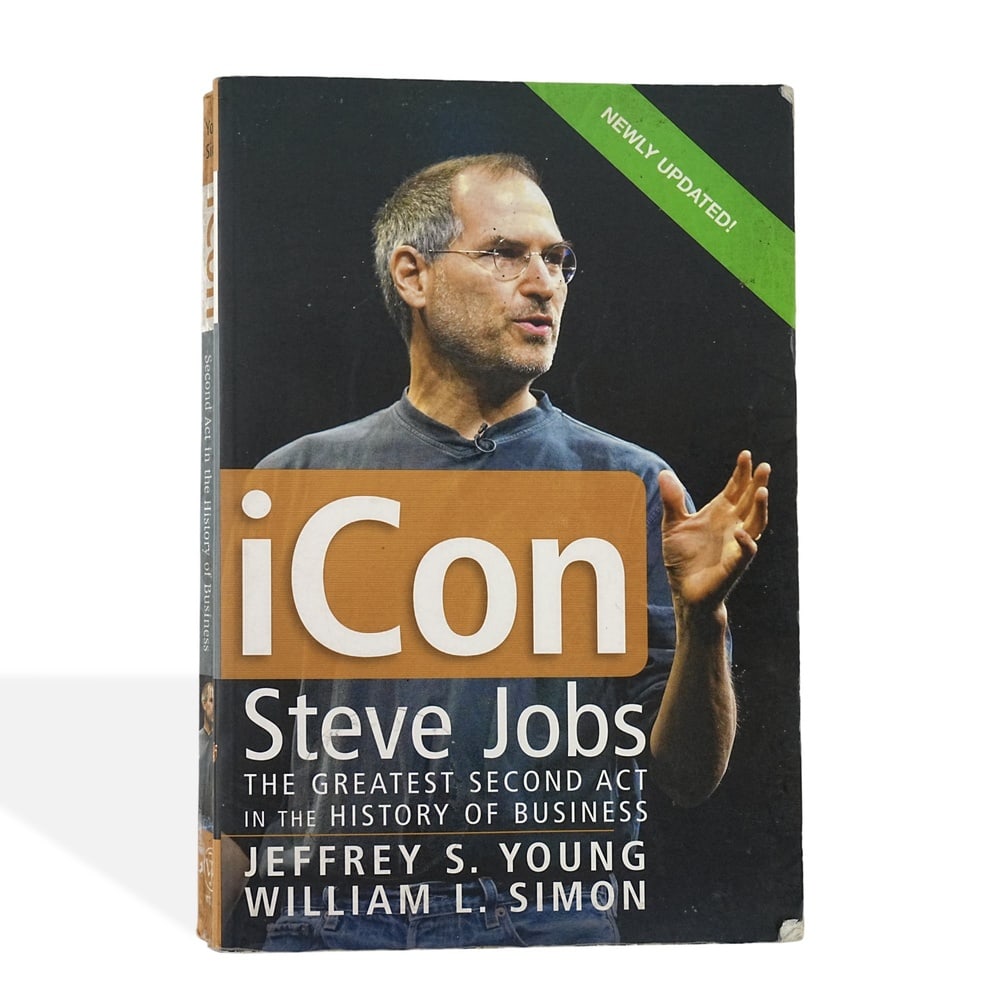 STEVE JOBS SIGNED "ICON: STEVE JOBS - THE GREATEST SECOND ACT IN THE HISTORY OF BUSINESS" BOOK: 9 1/4 x 6 1/8 in (23.5 x 15.6 cm) Provenance and Authentication: According to the Letter of Authenticity (LOA) and Certificate of Authenticity (COA) provided by the consignor, this collectible was