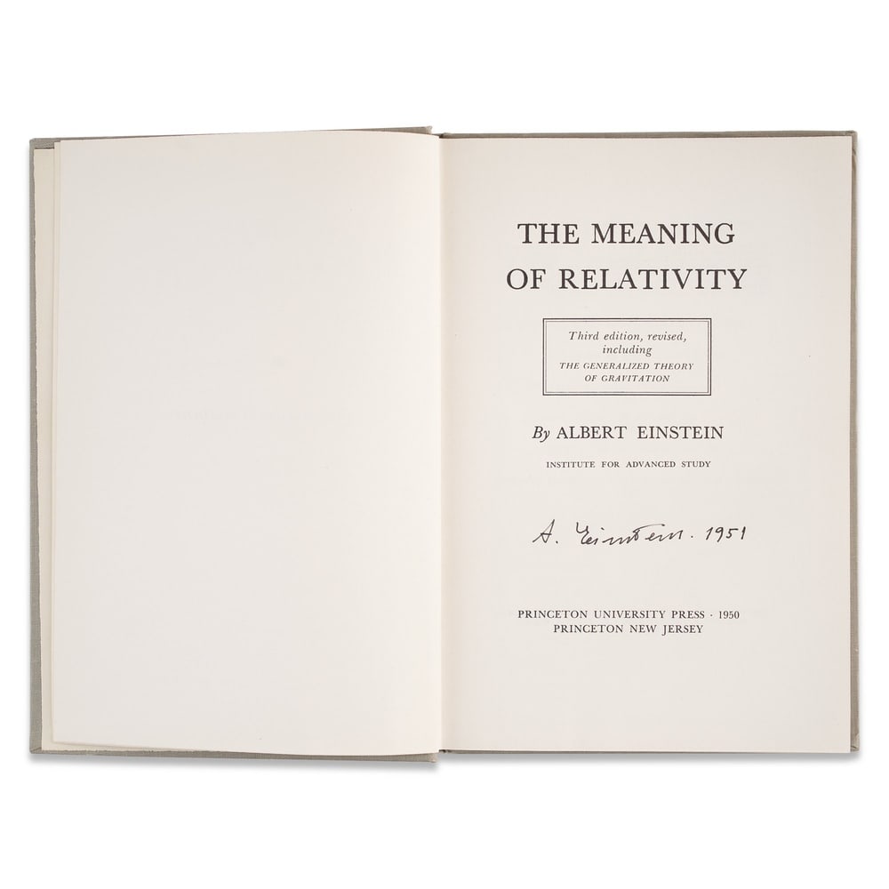 ALBERT EINSTEIN SIGNED "THE MEANING OF RELATIVITY" THIRD EDITION REVISED - 3