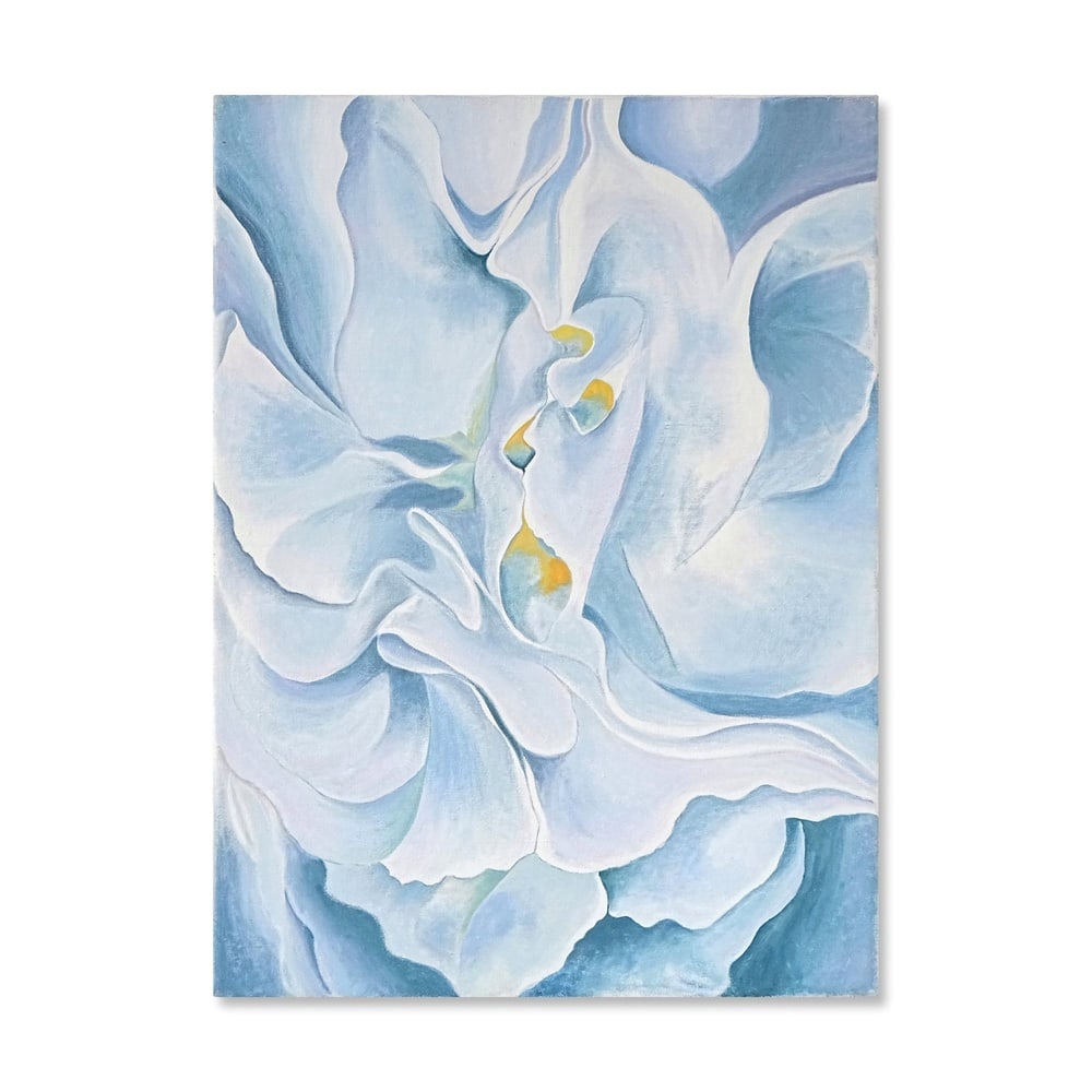 GEORGIA O’KEEFFE (1887-1986), ATTRIBUTED TO, OIL ON CANVAS: Signed (verso) Image Dimensions: 28 3/4 x 21 1/4 in (73 x 54 cm) This painting comes with COA. Executed in 1926, White Sweet Peas belongs to the formative period in which Georgia O'Keeffe developed