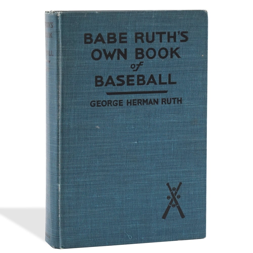 BABE RUTH SIGNED "BABE RUTH'S OWN BOOK OF BASEBALL" SECOND PRINTING 1928: 8 1/8 x 5 5/8 in (20.7 x 14.2 cm) Provenance and Authentication: According to the Letter of Authenticity (LOA) and Certificate of Authenticity (COA) provided by the consignor, this collectible was