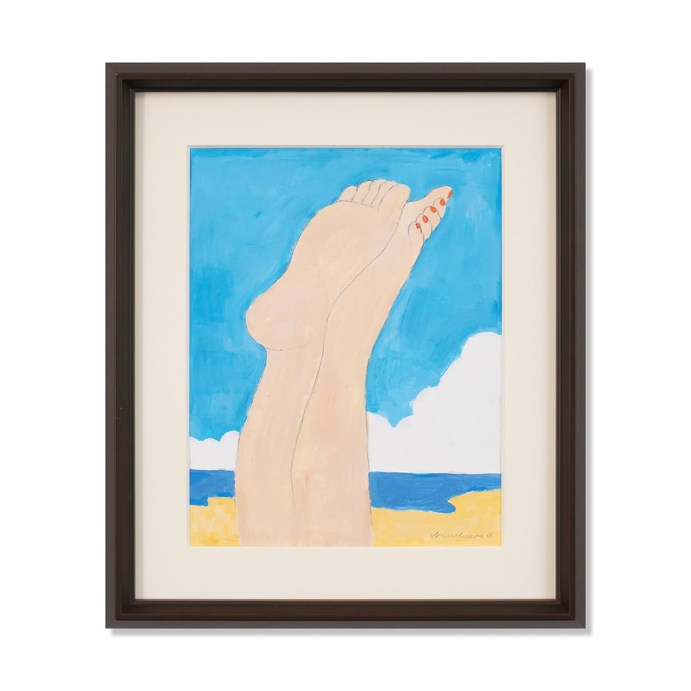 TOM WESSELMANN (1931-2004), ATTRIBUTED TO, LIQUITEX AND PENCIL ON PAPER: Signed (lower right) Image Dimensions: 13 5/8 x 10 5/8 in (34.5 x 27 cm) Framed Dimensions: 19 1/8 x 16 in (48.5 x 40.7 cm) This painting comes with COA. Tom Wesselmann is recognized as one of the lea