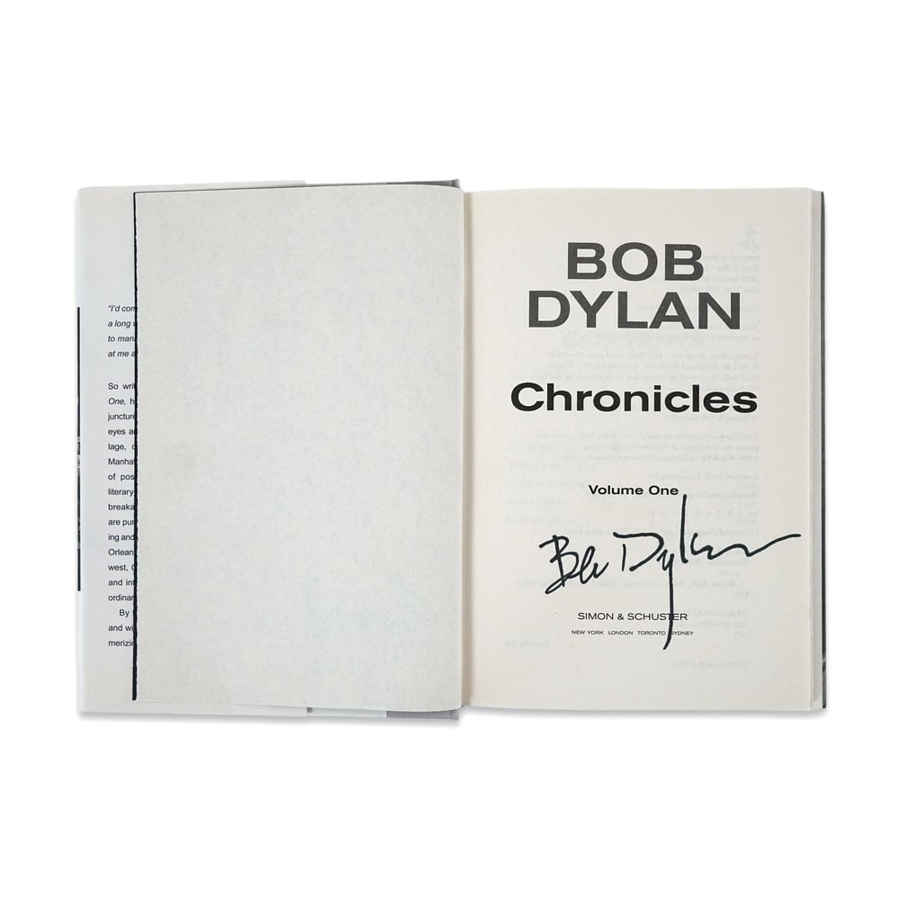 BOB DYLAN SIGNED "CHRONICLES: VOLUME ONE" FIRST EDITION FIRST PRINTING - 2