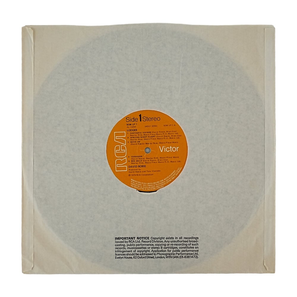 DAVID BOWIE SIGNED "LODGER" LP - 7