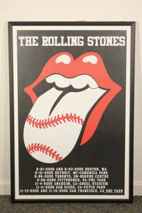 Rolling Stones Poster 2005 Baseball Stadiums: Item will be shipped without frame, frame will be available to buyers who choose local pick up. Poster Size: 34"h x 21.75"w