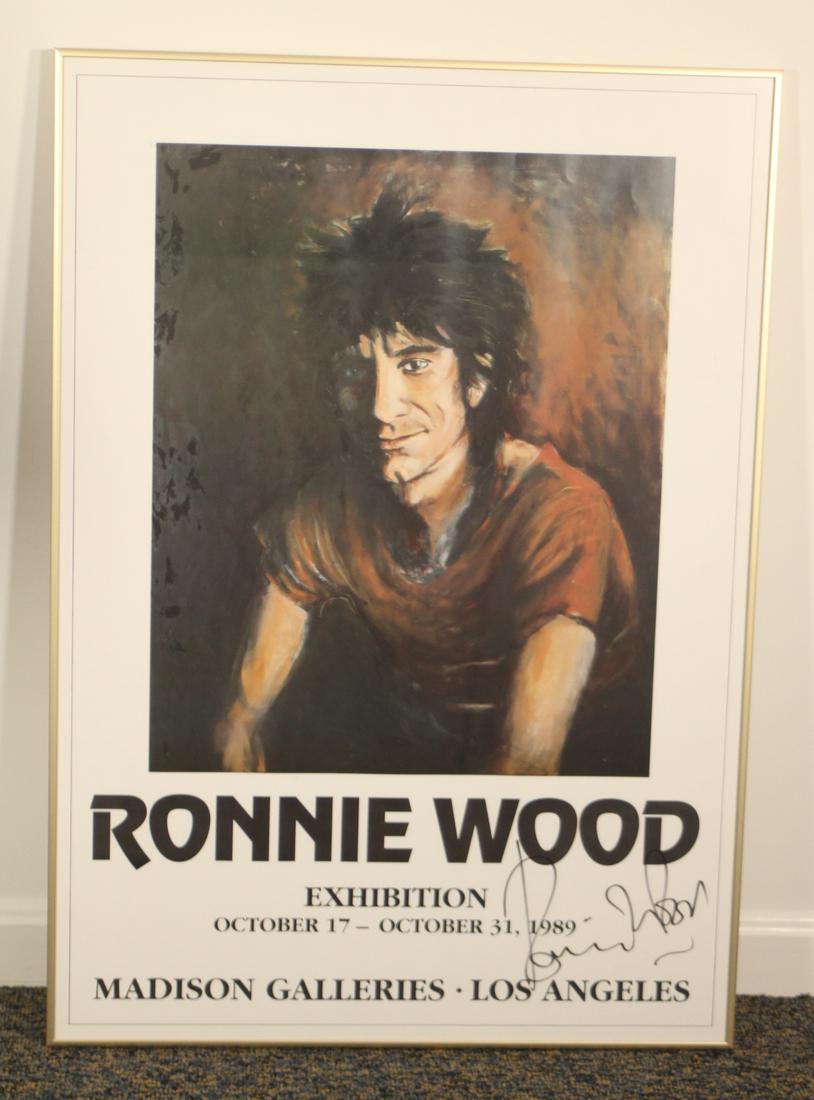 1989 Autographed Ronnie Wood Art Exhibition Poster (1 of 6)
