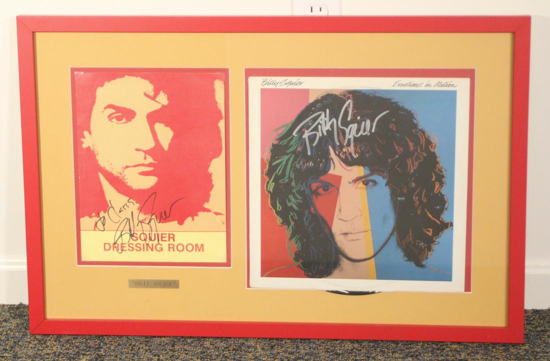 Billy Squier Signed Album and Dressing Room Sign (1 of 9)