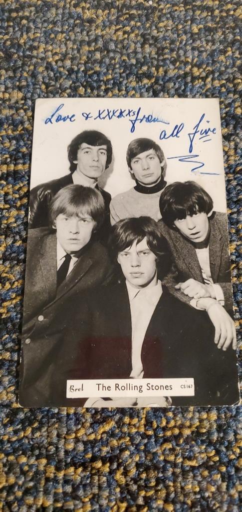 Signed Rolling Stones Postcard (1 of 11)