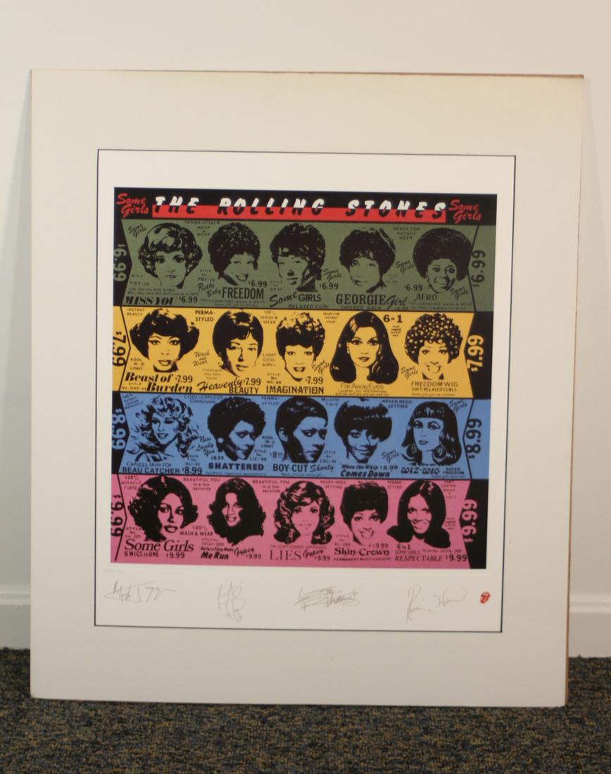 Rolling Stones Signed Some Girls Album Art Poster (1 of 8)