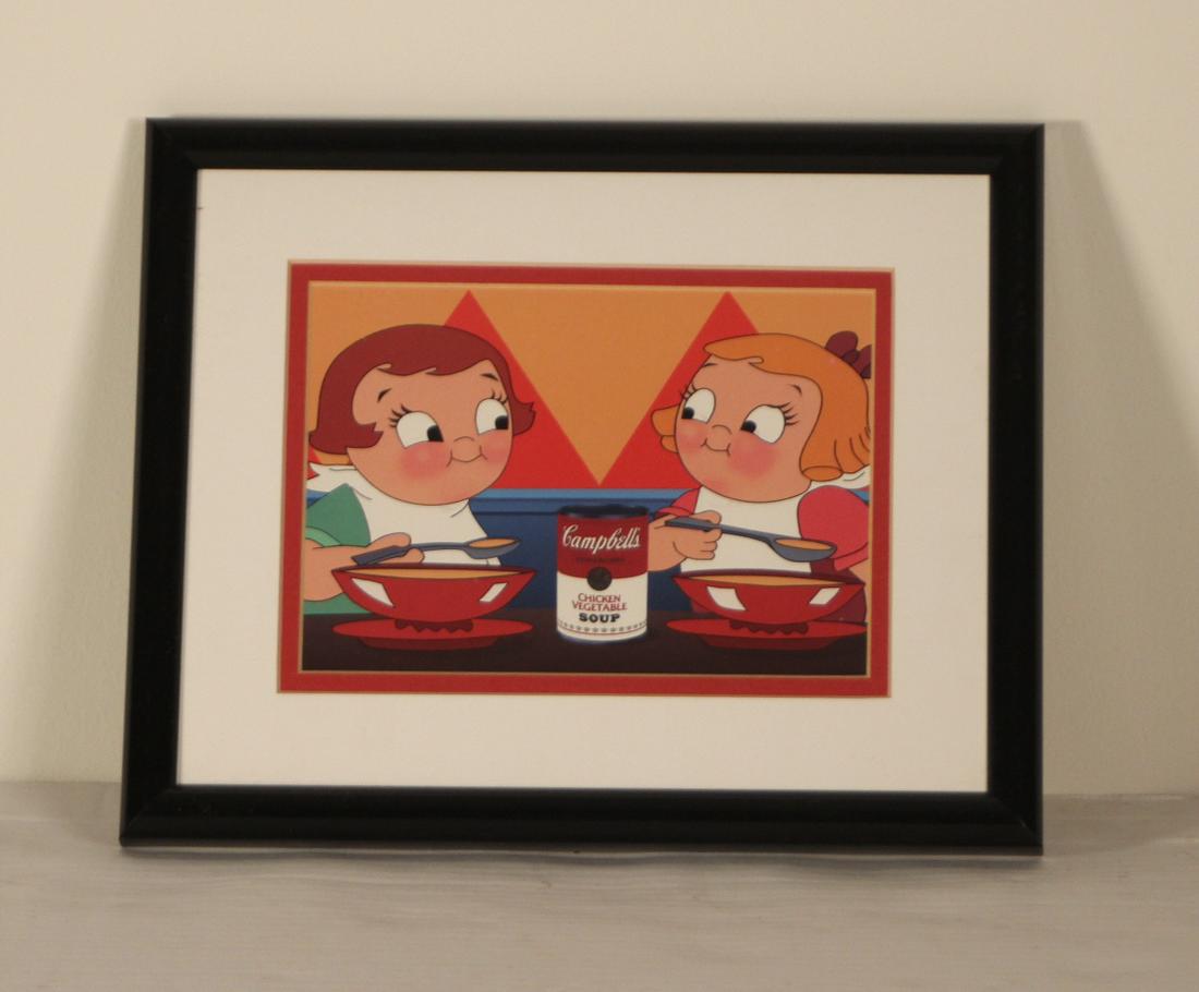 Campbell's Soup Kids Animation Art: Certificate of Authenticity Poster Size: 5"h x 7"w Frame Size: 9"h x 11"w