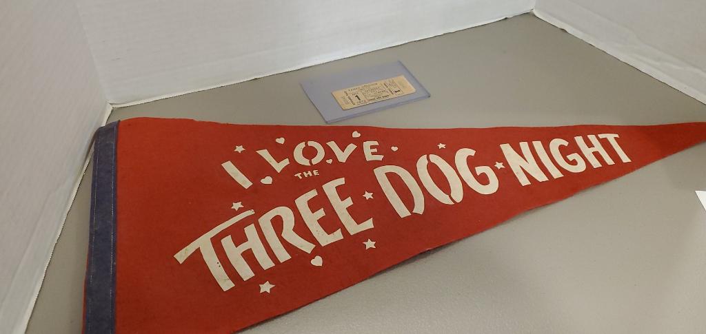 Three Dog Night Ticket and Pennant (1 of 5)