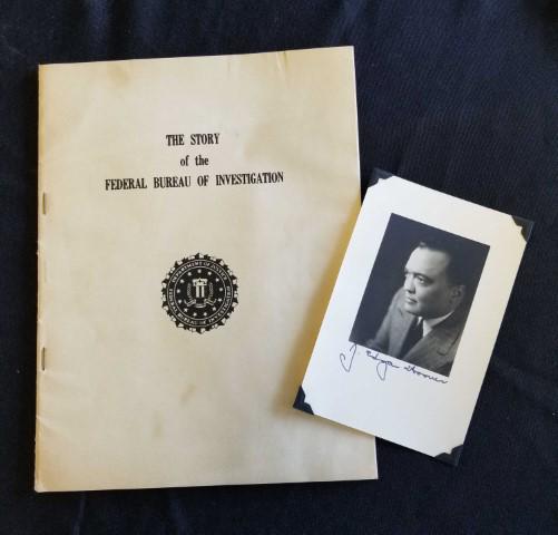 J Edgar Hoover Signed Photo and Booklet of the FBI (1 of 10)