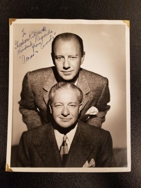 Amos and Andy Secretarial Signed Photograph: Photo is 10" x 8"