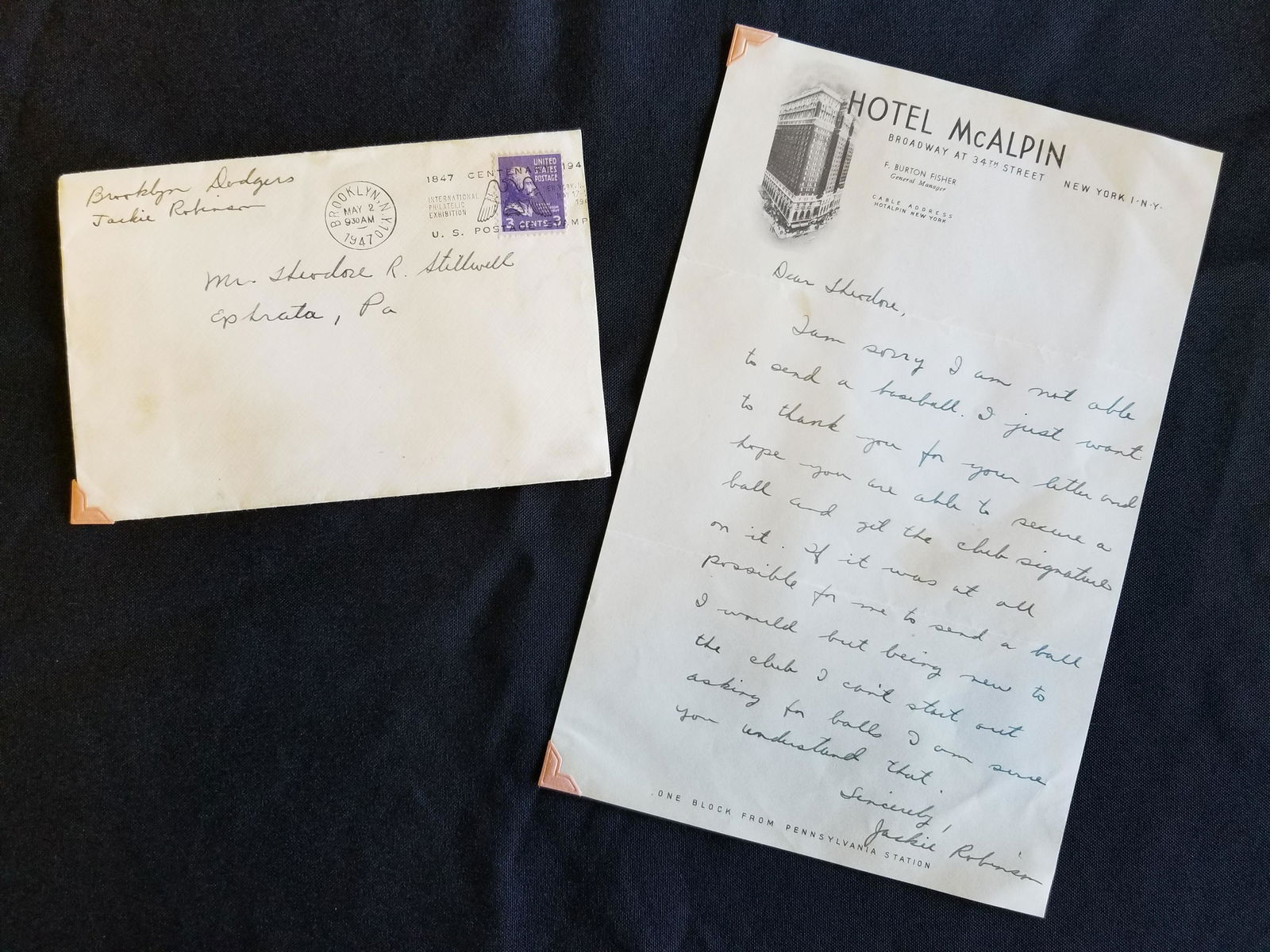 Jackie Robinson Signed Letter with Envelope (1 of 18)