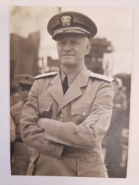 1944 Photo Signed by Fleet Admiral C. W. Nimitz: Photo is 5" x 7", includes JSA letter of authenticity