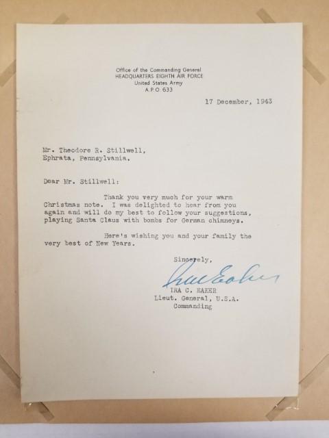 Gen. Ira Eaker Signed Letter and Envelope (1 of 13)