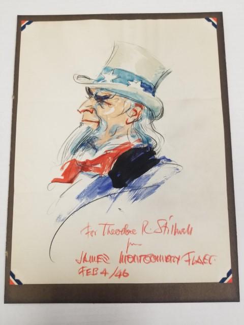 Signed 1946 Illustration by James Montgomery Flagg (1 of 5)