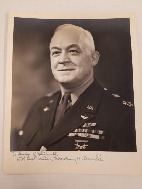 Signed Photo by Mrs. Gen. Henry H. Arnold: Photo is of Gen. Arnold is 8" x 10", no other examples found