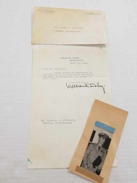 1943 Signed Letter from Adm. William D. Leahy (1 of 7)