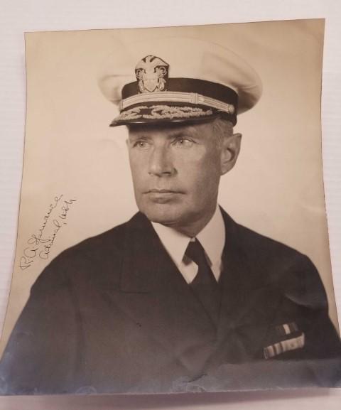 Autographed Photo of Adm. R. A. Spruance: Photo is 12" x 10"