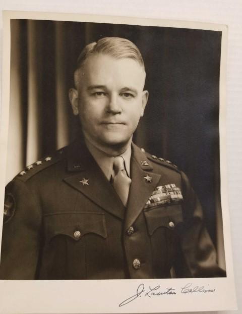 Autographed Photo of Gen. J. Lawton Collins: Photo is 8" x 10"