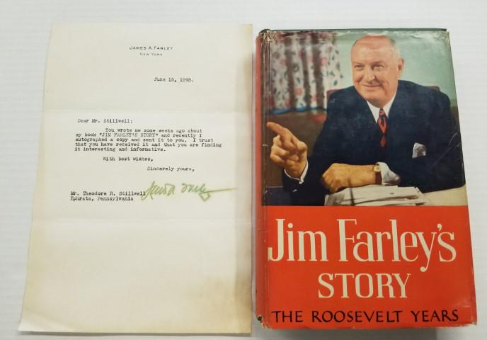 Signed Letter and Book by Gov. Jim Farley (NY) (1 of 10)