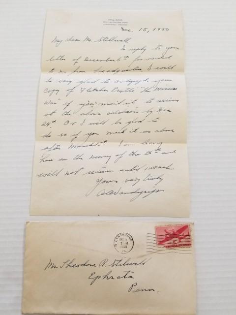 1950 Handwritten Letter from Gen. A. A. Vandegrift (1 of 8)
