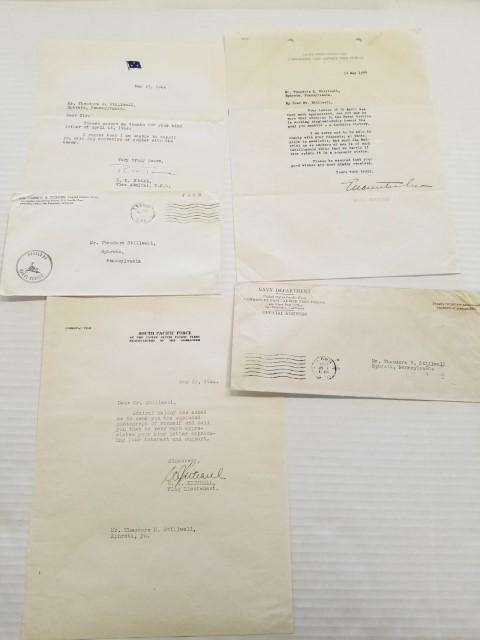 2 Signed 1944 Letters from U.S. Admirals and More (1 of 15)