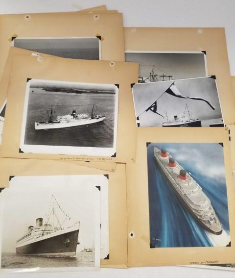 Variety of Photos of Vintage Steamliners and Ships: Most photos are 8" x 10"