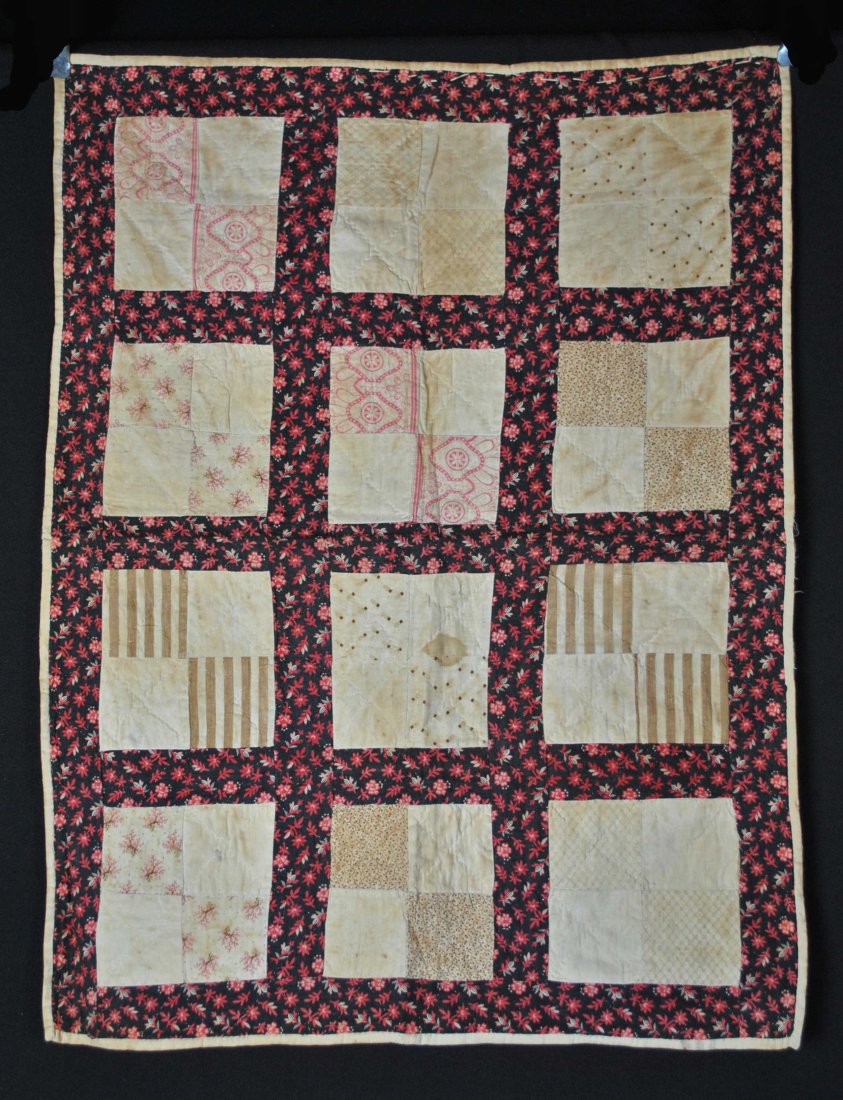 PENNSYLVANIA OR NEW YORK DOLL QUILT, 4 PATCH, HAND SEWN PATCHWORK (1 of 11)