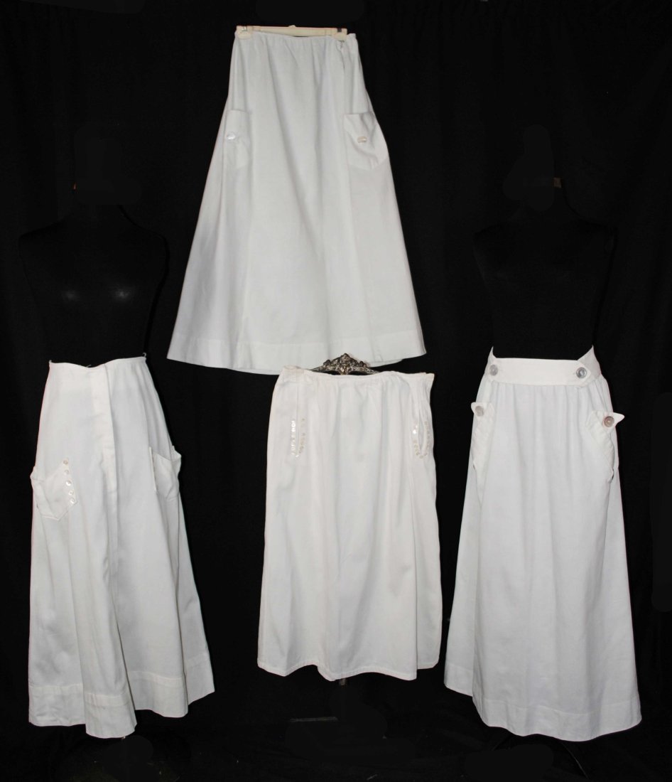 EDWARDIAN COLLECTION OF FOUR LINEN SKIRTS, LATE 1920s (1 of 20)