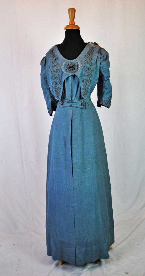 EDWARDIAN PASSEMENTERIE TRIMMED TEA DRESS, 1900s (1 of 12)